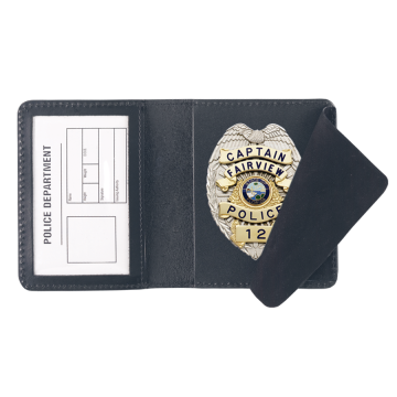 Strong Side Opening Badge Case - Duty Leather