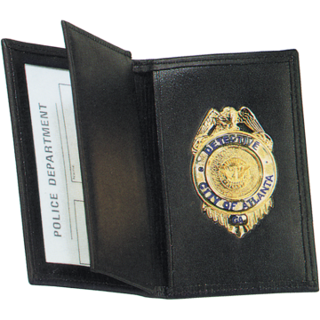 Strong Side Open Double ID Badge Case - Dress Leather 
