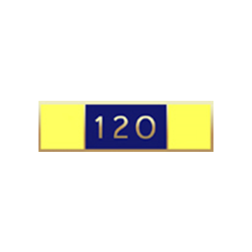 Blackinton A10802-A Three Section Commendation Bar with "120" (1-3/8" x 3/8")