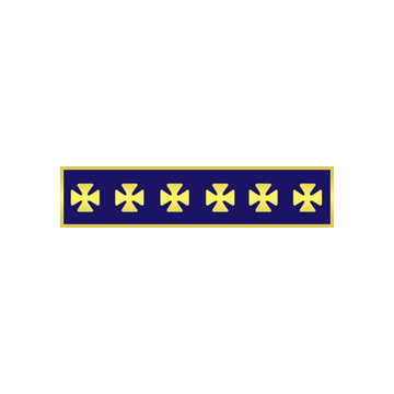 Blackinton A11652 Years of Service Recognition Bar w/ 6 Maltese Crosses (1-3/8" x 5/16")