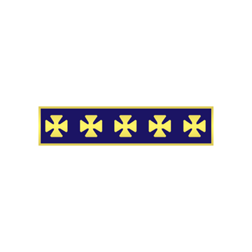 Blackinton A11653 Years of Service Recognition Bar w/ 5 Maltese Crosses (1-3/8" x 5/16")