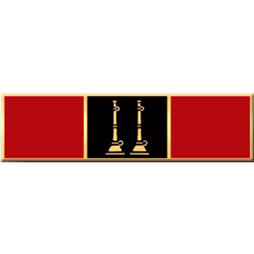 Blackinton A11756-A Captain 2 Parallel Fire Horns Commendation Bar (1-3/8" x 3/8")