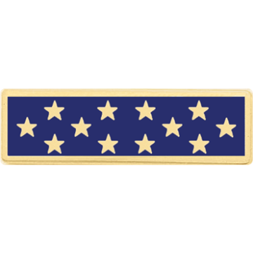 Blackinton A11840 One Section Recognition Bar w/ 12 Stars (1-3/8" x 3/8")