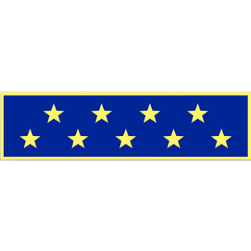 Blackinton A12910 One Section Commendation Bar w/ 9 Stars (1-3/8" x 3/8")
