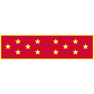 Blackinton A13036 One Color Commendation Bar with 12 Stars (1-3/8" x 3/8")