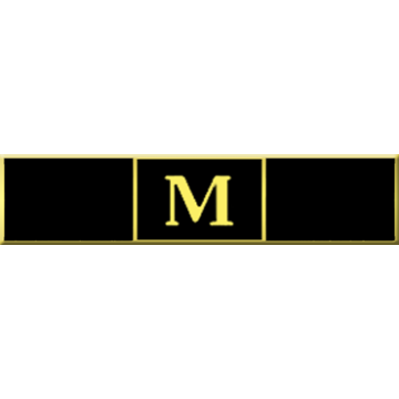 Blackinton A13061 Three Section Commendation Bar with "M" (1-3/8" x 5/16")