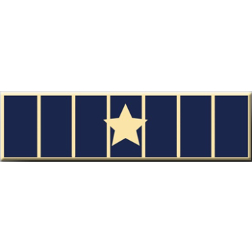 Blackinton A13104 Seven Section Commendation Bar With One Raised Star (1-3/8" x 3/8")