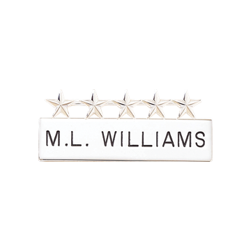 Blackinton A2388-S5 Name Bar with Five Stars (2-1/2" x 5/8")