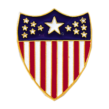 Blackinton A2643 American Flag Shield Seal (1") Min Order: 2