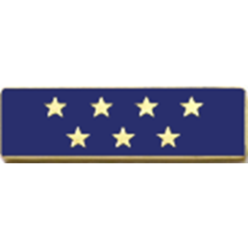 Blackinton A346-H Years of Service Recognition Bar with 7 Stars (1-7/16" x 7/16")