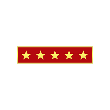 Blackinton A4616-N Years of Service Commendation Bar w/ 5 Stars (1-3/8" x 5/16")