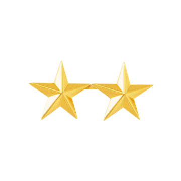 Blackinton A4888-2 Two Smooth Stars on a Bar (5/8") (Individual)