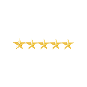 Blackinton A4888-5 Five Smooth Stars on a Bar (5/8") (Individual)
