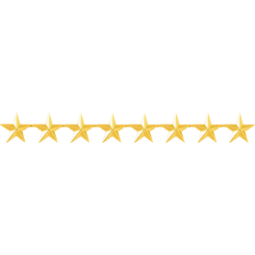 Blackinton A4888-8 Eight Smooth Stars on a Bar (5/8") (Individual)