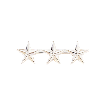 Blackinton A6129-3 Three Stars on a Bar (7/16") (Individual)