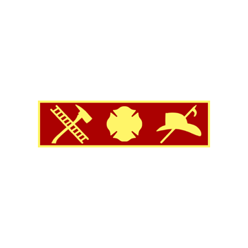 Blackinton A7140-GG Maltese Cross with Fire Scramble Commendation Bar (1-3/8" x 3/8")