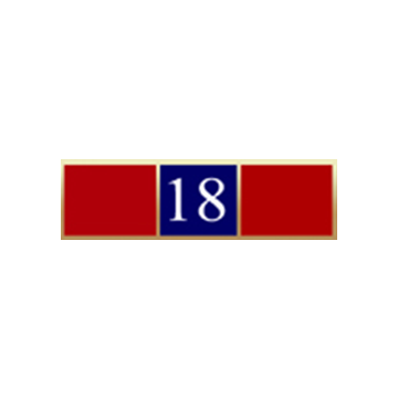 Blackinton A7142-AB Eighteen Years of Service Recognition Bar (1-3/8" x 3/8")