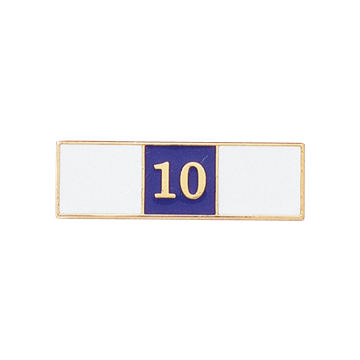 Blackinton A7142-M Ten Years of Service Recognition Bar (1-3/8" x 3/8")