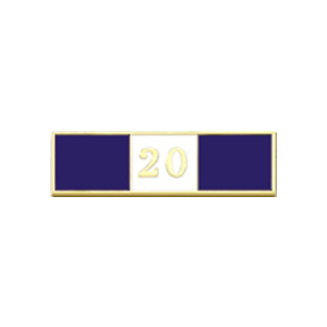 Blackinton A7142-Q Twenty Years of Service Recognition Bar (1-3/8" x 3/8")