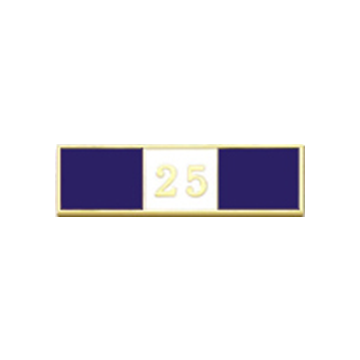 Blackinton A7142-R Twenty-Five Years of Service Recognition Bar (1-3/8" x 3/8")
