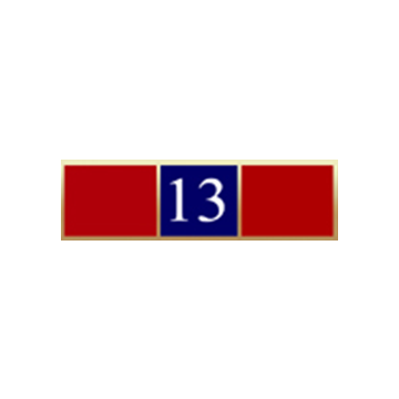 Blackinton A7142-X Thirteen Years of Service Recognition Bar (1-3/8" x 3/8")