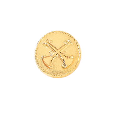 Blackinton A7294-E Plain Seal with Two Crossed Horns (5/8") Min Order: 2