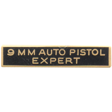 Blackinton A7614-A 9mm Auto Pistol Expert Marksmanship Bar (1-1/2" x 5/16")