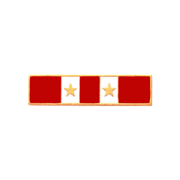 Blackinton A8231-B Years of Service Recognition Bar w/ 2 Stars (1-3/8" x 5/16")