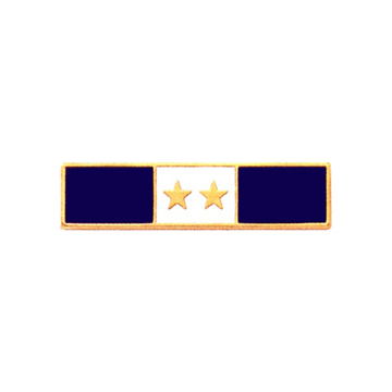 Blackinton A8392-B Years of Service Recognition Bar w/ 2 Stars (1-3/8" x 5/16")