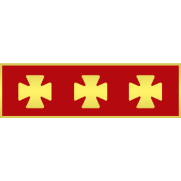 Blackinton A8405-B Years of Service Recognition Bar w/ 3 Maltese Crosses (1-7/16" x 7/16")