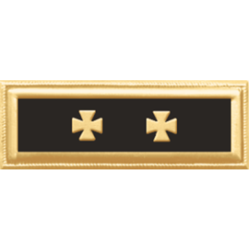 Blackinton A8406-A One Section Year of Service Recognition Bar w/2 maltese crosses (1-9/16" x 9/16")