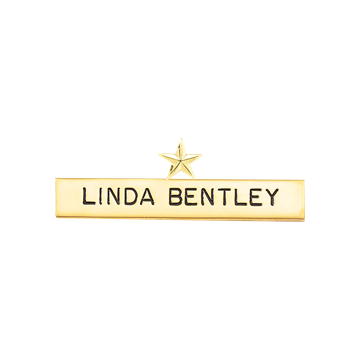 Blackinton A8584-S1 Name Bar with One Star (2-1/4" x 3/8")