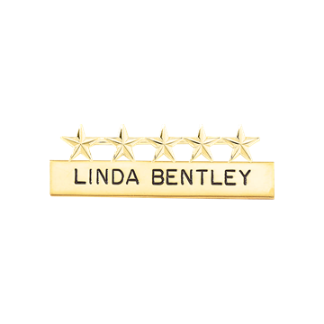 Blackinton A8584-S5 Name Bar with Five Stars (2-1/4" x 3/8")