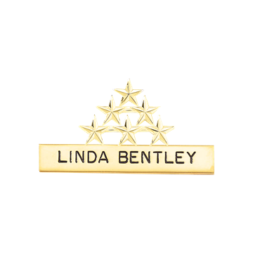 Blackinton A8584-S6 Name Bar with Six Stars (2-1/4" x 3/8")