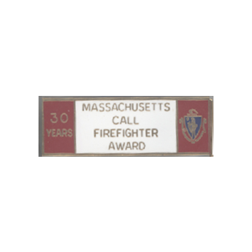 Blackinton A9846-B Massachusetts 30 Year Call Firefighter Award (1-11/16" x 9/16")