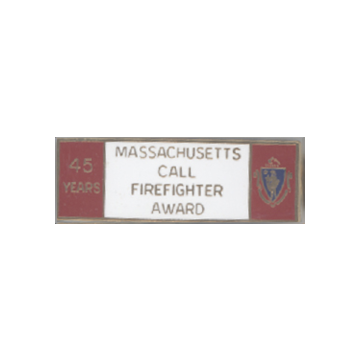 Blackinton A9846-E Massachusetts 45 Year Call Firefighter Award (1-11/16" x 9/16")
