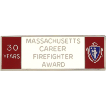 Blackinton A9847-B Massachusetts 30 Year Career Firefighter Award (1-11/16" x 9/16")