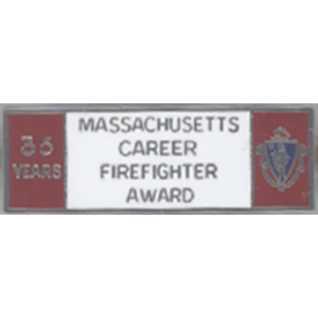 Blackinton A9847-C Massachusetts 35 Year Career Firefighter Award (1-11/16" x 9/16")