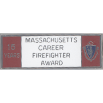 Blackinton A9847-H Massachusetts 15 Year Career Firefighter Award (1-11/16" x 9/16")