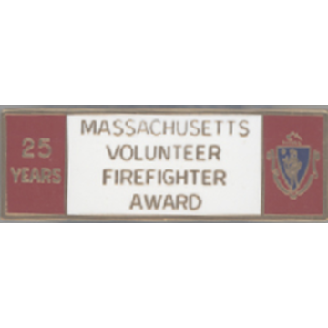 Blackinton A9848-A Massachusetts 25 Year Volunteer Firefighter Award (1-11/16" x 9/16")