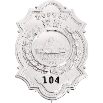Blackinton B1152 Boston Fire Department Badge (1-13/16" x 1")