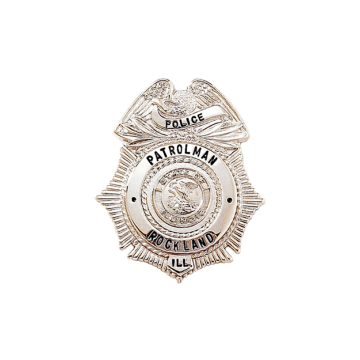 Blackinton B1507 Sunburst Badge with Eagle (1-3/4" x 7/8")