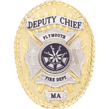 Blackinton B1675-M Oval Badge with Applied Panels & Maltese Cross (3-1/4" x 2-7/16")