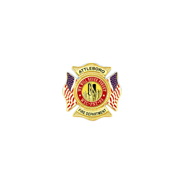 Blackinton Model B3315-911 Maltese Cross Badge with American Flags (2-1/4")