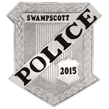 Blackinton B3399-A Shield Badge with Diagonal Police Panel (2-5/8" x 2-3/8")
