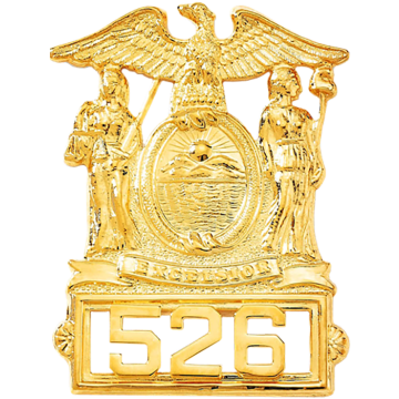 Blackinton B614 New York Coat of Arms Hat Badge (2-3/4" x 2-1/8")