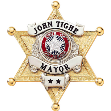 Blackinton B667-B Six Point Star Badge with Applied Panels (2-11/16" x 2-3/8")
