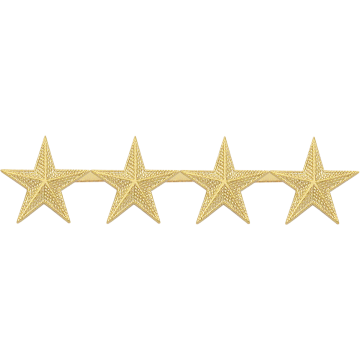 Smith & Warren C517F_4 Four Embossed Stars - 1" Height (Individual)
