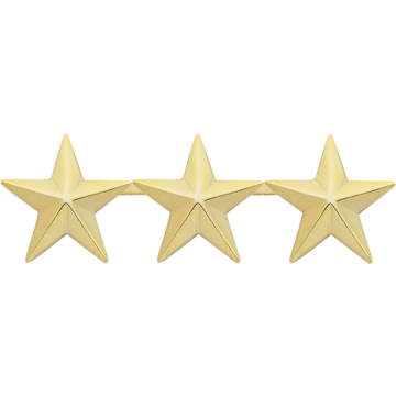Smith & Warren C517S_3 Three Smooth Stars - 1" Height (Individual)