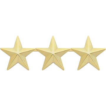 Smith & Warren C518S_3 Three Smooth Stars - 3/4" Height (Individual)